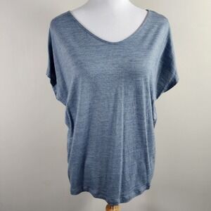 Cloudveil Merino Wool Tencel Top Womens Small Blue Base Layer Hiking Thermal
